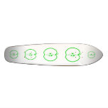 White and Green Apple Half. Skateboard