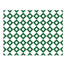 White and Green Diamond Pattern postcards