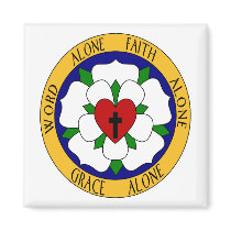 White And Green Luther Rose magnets