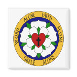 White And Green Luther Rose magnets