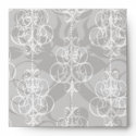white and grey swirl elegance damask pattern