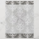 white and grey swirl elegance damask pattern