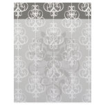 white and grey swirl elegance damask pattern letterhead design