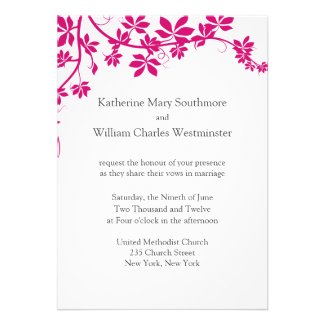 White And Honeysuckle Wedding Invitations