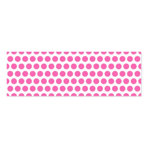 White and Hot Pink Polka Dots Business Cards (front side)