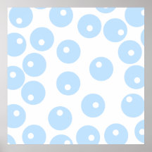 White and light blue retro pattern. poster