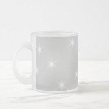 White and Light Gray Star Pattern. Coffee Mug