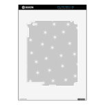 White and Light Gray Star Pattern. iPad 2 Decal