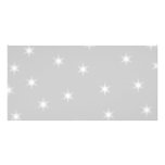 White and Light Gray Star Pattern. Photo Greeting Card