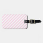 White and Light Pink Stripes. Bag Tags