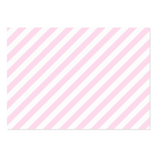 White and Light Pink Stripes. Business Card Template (front side)