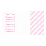 White and Light Pink Stripes. Business Cards