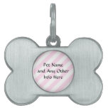 White and Light Pink Stripes. Pet Tags