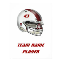 White and Maroon Football Helmet posters by tjssportsmania White and Maroon Football Helmet posters