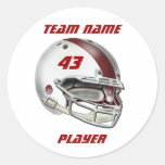 White and Maroon Football Helmet Stickers