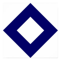 White and Navy Diamond Pattern posters