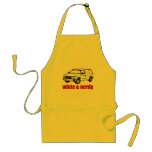 white and nerdy aprons