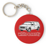 white and nerdy key chain