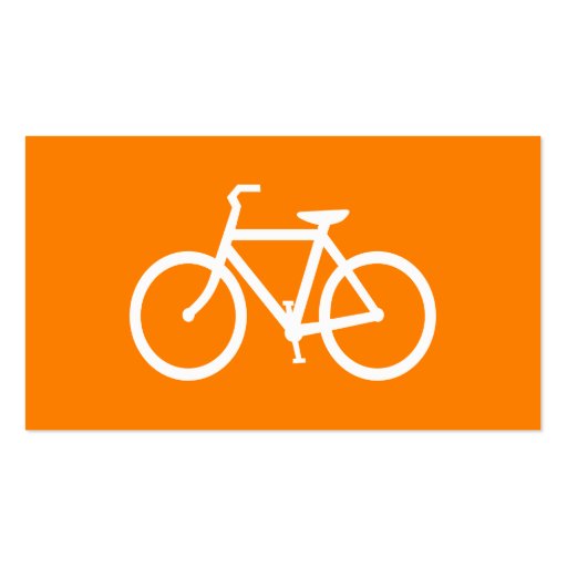 White and Orange Bike Business Card