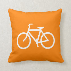 White and Orange Bike Pillow