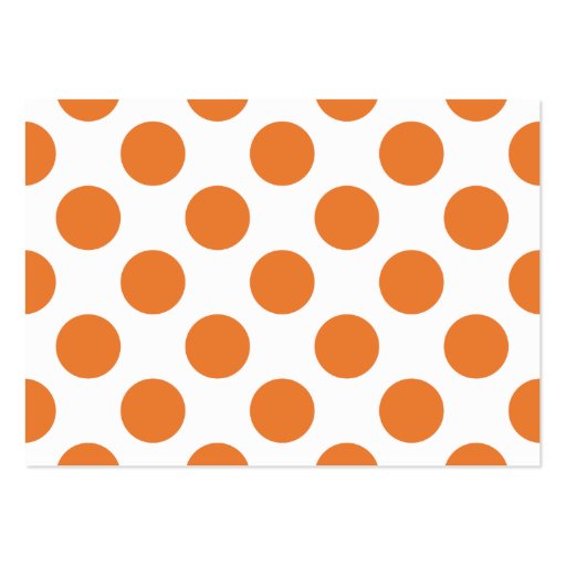 White and Orange Polka Dots Business Card (front side)
