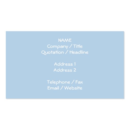 White and Pale Blue Damask Design. Business Card Template (back side)