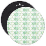 White and Pale Green Flower Pattern. Button