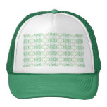 White and Pale Green Flower Pattern. Hats
