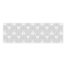 White and Pastel Gray Damask Design. Business Card
