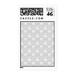 White and Pastel Gray Damask Design. Stamps
