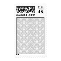 White and Pastel Gray Damask Design. Stamps