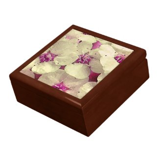White and Pink Floral Gift Box