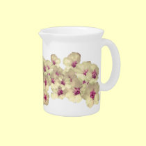 White and Pink Floral pitchers