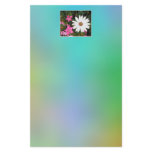 White and pink flowers. stationery paper