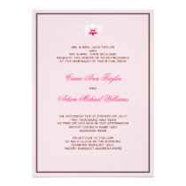 White and Pink Orchid Invitation invitations