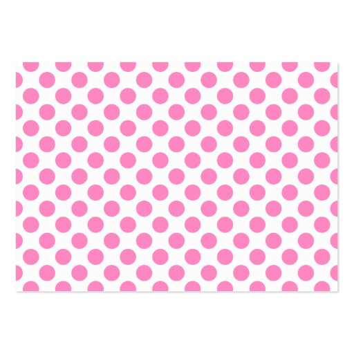 White and Pink Polka Dots Business Cards (front side)