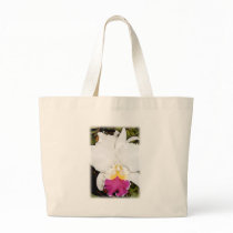 White and Purple Cattleya Orchid bags by ElainePlesser White and Purple Cattleya Orchid bags