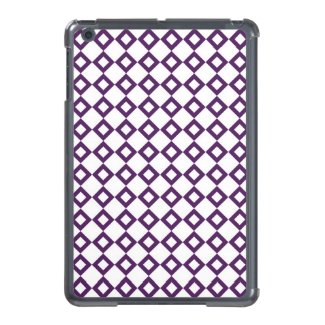 White and Purple Diamond Pattern iPad Mini Covers