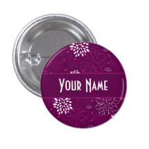 White and Purple Floral Buttons
