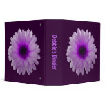 White and Purple Marigold Custom Binder