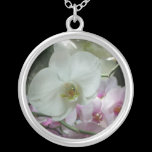 White and Purple Orchids Necklace