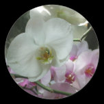 White and Purple Orchids Sticker