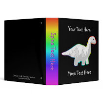 White and Rainbow Dino Binder by Customizables White and Rainbow Dino Binder