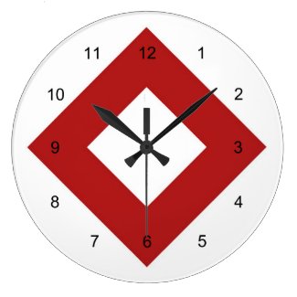 White and Red Diamond Pattern