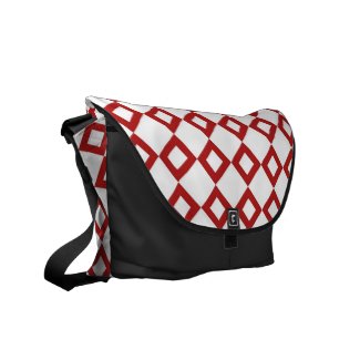 White and Red Diamond Pattern