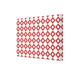 White and Red Diamond Pattern Gallery Wrapped Canvas