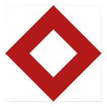 White and Red Diamond Pattern posters