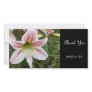 White and Red Lily Photo Card Template