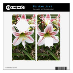 White and Red Lily Flip Ultra II Decal