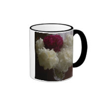 White and Red Peony / Peonies Mug mugs